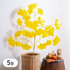 [데코봉봉] 은행잎 가지 조화 5장-가을 인조 나뭇잎 낙엽
