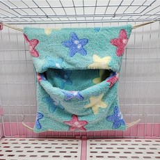 귀여운 플러시 수면 침대 해먹 햄스터 겨울 따뜻한 흰 족제비 쥐 기니피그 걸이식 작은 동물을 위한 더블, 1개, 05 green_01 S