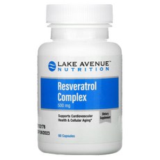 Lake Avenue Nutrition 레스베라트롤 복합체 500mg 캡슐 60정, 1개