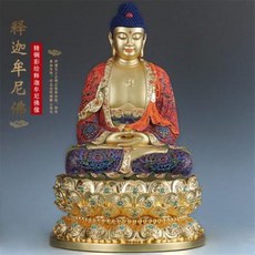 부처님 불상 대만정묘순동아미타불상약사불석가모니불삼보불상여래불조장식물, 01 40센티미터 석가버