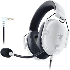 Razer 블랙샤크 V2 X 게이밍 헤드셋 블랙 레이저(RAZER), 3.5mm, White