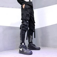 남성용 조거팬츠 스트리트 밀리터리 운동복 세련된 일본 패션 하라주쿠 힙합 남성 65