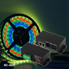 BC8026812 Led RGB 드림 컬러 컨트롤러 SK6812 DMX 디코더 픽셀 라이트, 1개