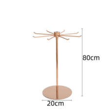 회전 진열대 스카프걸이 액세서리 거치대 팔찌 스탠드 매장용 선반 키링 디스플레이 업소용, 로즈골드(1단), 1개
