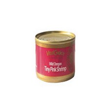 Vital Choice Wild Oregon Tiny Pink Shrimp Lightly Salted 6 oz Cans, 1