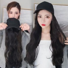 인조 콧수염 가짜 수염 가발 연극 소품 분장 긴 생머리 가발머리 중기장대파랑 일체형 여름 패션 라면 권신형 헤어커버, 07 후드 롱 웨이브(다크브라운) + 6종