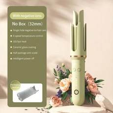 헤어 고데기 스타일링 컬링 MinHuang 자동 빅 롤 음이온 세라믹 컬러 4 단 속도 조절 가능 빠른 가열 패션 도구 32 mm, 없음, 12) Anion no box - UK