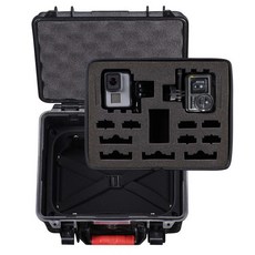 Smatree GA700-2 고프로 호환 방수 하드 케이스 블랙 Gopro Hero 11/10/9/8/7/6/5/Hero 2018/DJI Osmo 액션 카메라용