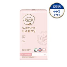 좋은느낌 유기농순면 생리대 린넨블렌딩 울트라슬림 중형 36매, 없음, 상세설명 참조
