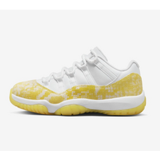 [국내매장판] 나이키 에어 조던 11 레트로 로우 여성 신발 Yellow Snakeskin AH7860-107