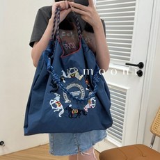 볼앤체인가방 연예인에코백 로프핸들 나일론 토끼 초경량 사슴 쇼퍼백 에코백 가방 자수 상품 이미지