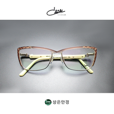 카잘 CAZAL 4217 COL 004 레퍼드/골드 스퀘어 54 사이즈 티타늄 캣 아이 안경