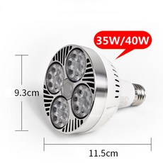 LED 전구 PAR 트랙 PAR30 E27 30W 쇼룸 따뜻하고 차가운 중성 흰색, Warm White, 45w 220v_White, 45w 220v, 1개