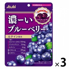 아사히 그룹 식품 진한 블루베리 1세트(3봉) 비타민A 비오틴(일본직구), 84g