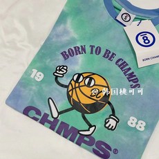 글로벌판도라 여름반팔 피치 BORNCHAMPS21S 농구공 홀치기염색 보카시