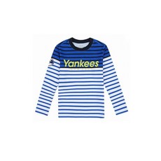 MLB 키즈 스트라이프 수영복 래쉬가드 71SW67831-50U, 71SW67831-50U_110