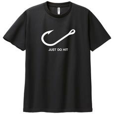 [피싱웨어]JUST DO HIT 반팔 낚시티셔츠, LL 105, 기능성쿨티블랙