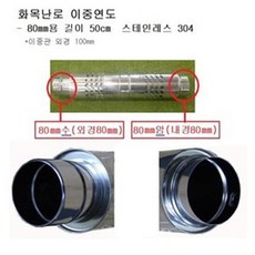 캠프랜드 화목난로 연도 이중연통 50cm