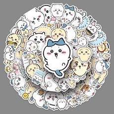 다꾸 스티커 50장세트 방수 핸드폰 다이어리 꾸미기 캐리어 노트북, 1세트, 7번 치이카와 50장