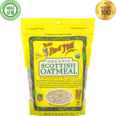 밥스레드밀 오가닉 스코티시 오트밀 567g Organic Scottish Oatmeal, 1개 - 오가닉스오트밀