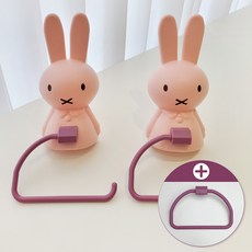 화장실 휴지걸이 욕실 화장지걸이 어린이집 유아 휴지홀더 유치원 두루마리 걸이 1+1, 밀크핑크+핑크, 1개