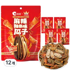 챠챠 해바라기씨 마라맛 챠챠 X 마라왕자 콜라보레이션 인기간식 매콤한 꽈즈, 12개, 88g