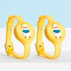 강아지벌레퇴치 방지 목걸이 진드기 해충 벼룩 모기 1+1, S사이즈(~4kg 이하), 옐로우덕 2개, 2개