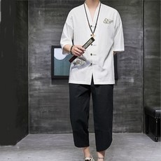 남성린넨평상복세트