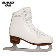BAUD 가죽 아이스피겨 스케이트화 시니어 / 주니어 (사은품증정), 新款白色, 43