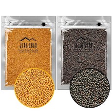 JEAU CHAU 겨자 시드 2종 세트 각 100g[옐로우 머스타드 브라운 머스타드]인도산 선별품 무첨가 | JEAU C, 1개