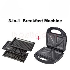 사계절 그릴샌드위치 토스트 양면 양면팬, 6 in 1 블랙 220V