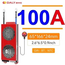 댈리 스마트 BMS LiFePo4 리튬 이온 18650 배터리 16S 48V BMS 4S 7S 8S 14S 16S 12V 24V 48V 80A 100A 150A 200A 250A, 02 Li-ion 7S 24V BT, 1개