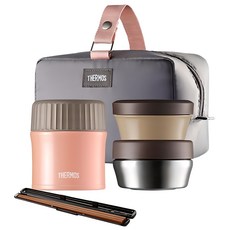 THERMOS 膳魔師 Plus 保溫便當盒組 TKLG-900, 桃粉色 (P), 1個