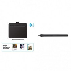 Wacom Intuos 무선 그래픽 드로잉 태블릿 (3 개의 보너스 소프트웨어 포함) 7.9 "X 6.3" 블랙 (CTL4100WLK0) 소, 단일상품, 단일상품