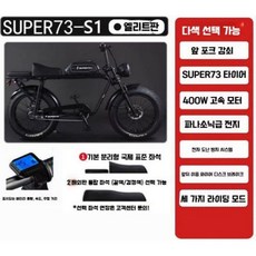 super73RXY1S1 전동 전기자전거 MTB 광폭타이어 바이크 출퇴근용, A, 13AH