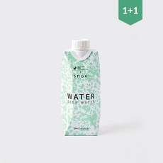 [1+1] 스녹워터 x 크로우캐년 안전한 종이팩 해양심층수 종이팩물 민트 330ml, 18개