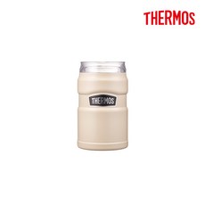 THERMOS 써모스 ROD-002K 트래블킹 2way 보냉보온 맥주캔 텀블러 뚱캔홀더 맥주쿨러 350ml, 아이보리블랙(IB)