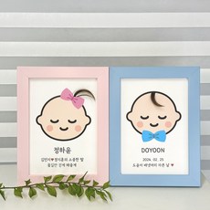 배냇머리 보관 카드 액자 신생아 아기 탯줄보관함 배넷머리, 왕자님, 문구 없음, 우드 액자