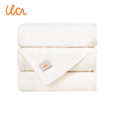  캘리코튼 리틀캘리 먼지 없는 오가닉 아기 목욕 수건 300g, 오가닉 화이트, 3개 