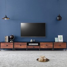 넓은거실용 거실티비장 3미터세트 65인치tv 리빙 대형, 단일색상