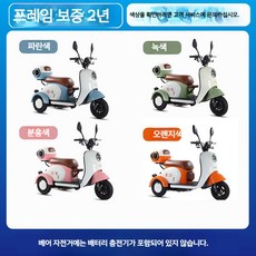 세발 전기 스쿠터 소형 삼쿠터 전기자전거 인승 전기스쿠터, A.48V/60V알몸(배터리미포함)