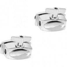 와카토 2피스 드럼 이어 브래킷 교체 스탠드 장착 다리 마운트 톰 트랩 합금 액세서리, 7x5cmx2pcs, Silver x 2 pieces