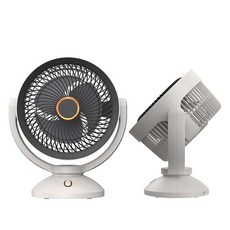 HONGKANG 2in1탁상형 벽걸이 선풍기 무소음 USB충전 4단바람, 화이트