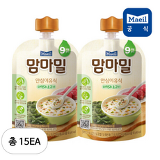 맘마밀 매일 안심이유식 9개월부터, 15개, 100g