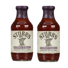 스터브스 레전더리 BBQ 소스 Sticky Sweet, 510g, 2개