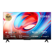 TCL 4K UHD HDR 스마트TV, 164cm(65인치), 65V6B, 벽걸이형, 방문설치