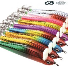 GB굿보이 메루치에기 L 85 멸치 미노우 슷테 축광 지비코리아, #5 레인보우, 1개