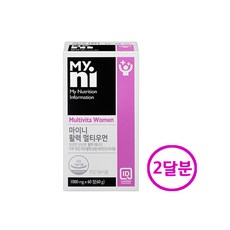 일동제약 여성 멀티비타민 종합비타민 미네랄 비타민 A B1 B2 B6 B12 C D E K 엽산 판토텐산 비오틴 셀레늄 칼슘 마그네슘 요오드 히비스커스 레몬밤 여자 포우맨 활력 체력 피로회복 종합영양제, 2세트, 60정 1개월분