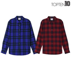 탑텐 여성 플란넬 레귤러 셔츠