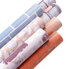 45cm * 10m 소박한 빈티지 3D 가짜 벽돌 벽지 롤 비닐 PVC 레트로 산업 로프트 벽 종이 레드 블랙 그레이 옐로우 빨|벽지|, 1개, 0010